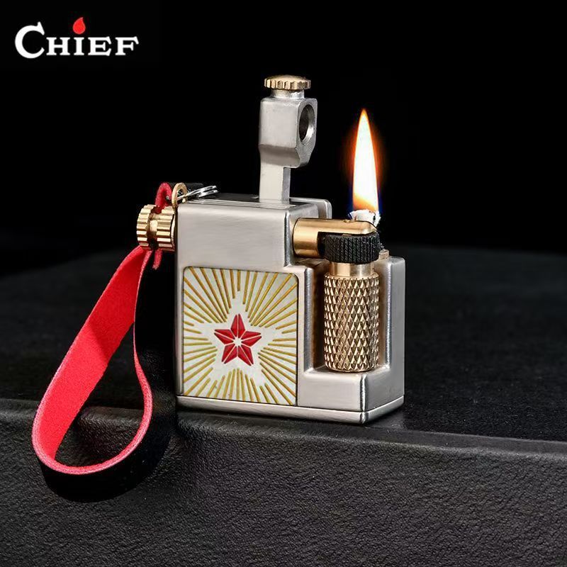 Fire Starting Kit - CHIEF 715 Mini Square Flint Lighter