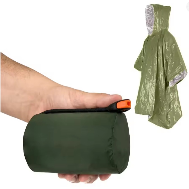 Emergency Poncho 4 Pcs,Film Th - огляд і ціна Survival Blanket Reflective